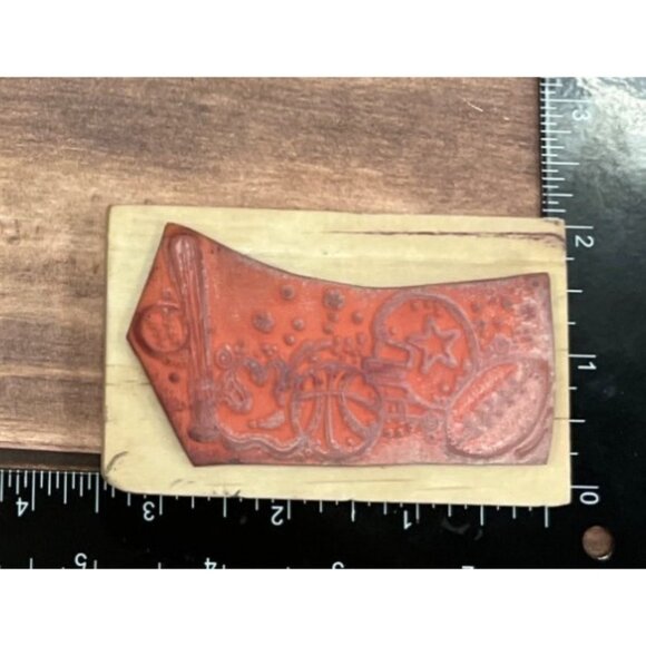 Hooks Lines & Inkers Sports Theme W M Rubber Stamp Dianne Hook 1993 - Picture 2 of 3